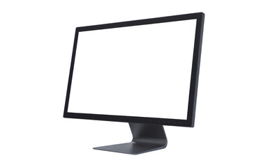 Fototapeta premium Modern computer monitor with sleek black frame and stand