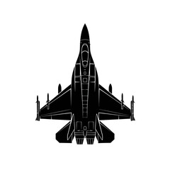 Fighter Jet Icon &ndash; Military Aircraft Silhouette for Aviation, Defense & Technology Design