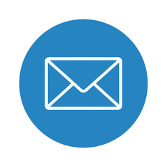 mail icon on metal internet button