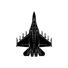 Fighter Jet Icon &ndash; Military Aircraft Silhouette for Aviation, Defense & Technology Design