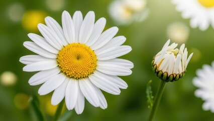 White daisy flower in full bloom