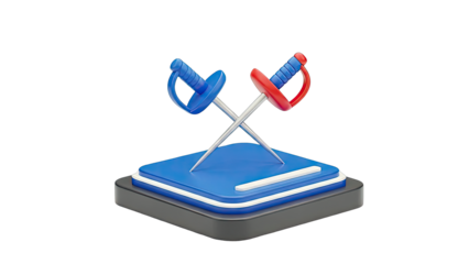 Fencing Swords on a Display Stand