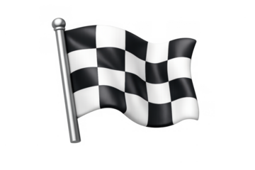 Racing flag icon design for motorsport and automotive themes