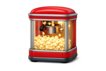 Retro popcorn machine illustration for kitchen decor and nostalgic design projects