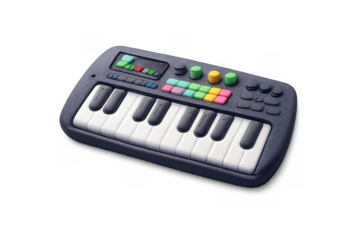 Modern synthesizer icon design for music composition and digital interface