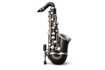 Bass clarinet icon illustration for music design and education projects