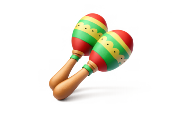 Colorful maracas design for festive celebrations and music events