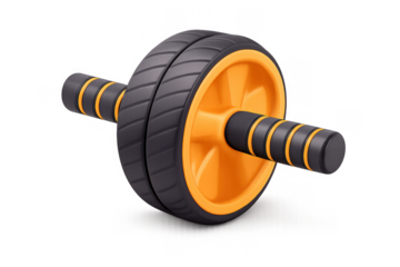 Fitness ab wheel icon for workout and exercise design