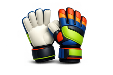 Vibrant goalie gloves icon design for sports and team graphics