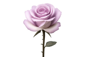 Purple rose flower blooming, showing delicate petals, romantic nature, botanical beauty, elegance, and love, with transparent background