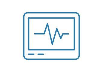 Monitor m&eacute;dico con pantalla digital mostrando una l&iacute;nea de frecuencia card&iacute;aca o electrocardiograma