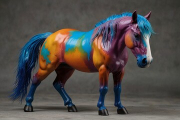 Colorful Painted Toy Horse