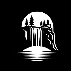 waterfall in the mountains