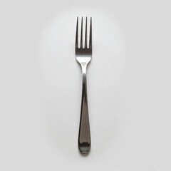 Stainless Steel Fork Isolated on White Background generative ai
