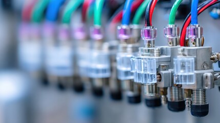 Precise robotic maintenance units using AI algorithms to diagnose and fix mechanical issues during routine equipment checks in an advanced production facility