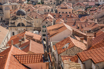 Dubrovnik old city view from above, Dalmatia, Croatia