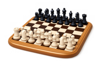 Classic chessboard icon for strategic game design and educational use