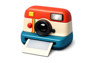 Retro instant camera illustration for vintage photography design