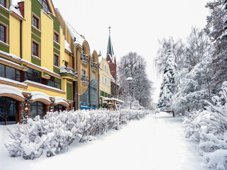 Zima w Olsztynie. Stare Miasto. © Janusz Lipiński
