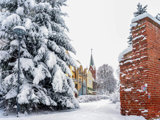 Zima w Olsztynie. Stare Miasto. © Janusz Lipiński