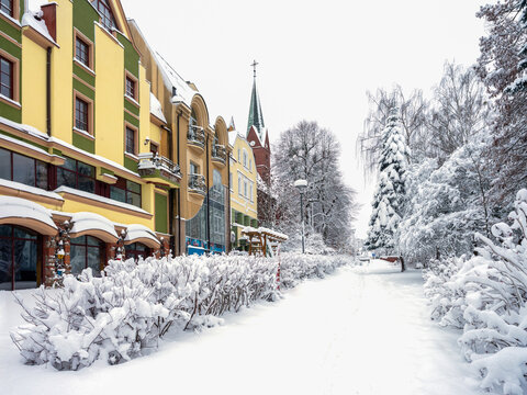 Zima w Olsztynie. Stare Miasto.