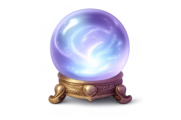 Mystical crystal ball with ethereal glow for fantasy art and design projects