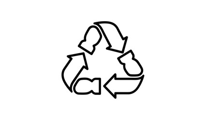 Obraz premium Recycling symbol representing sustainability and environment