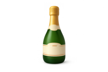 Prosecco bottle icon for celebration design and beverage branding