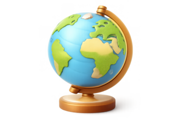 Earth globe icon with simple design for educational and decorative use