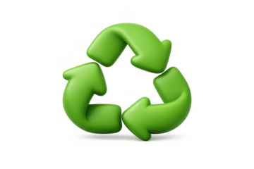 Eco-friendly recycling icon design for waste management and sustainability initiatives