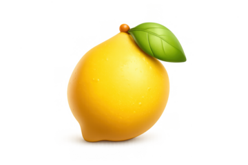 Vibrant cartoon lemon icon for creative designs and digital art projects