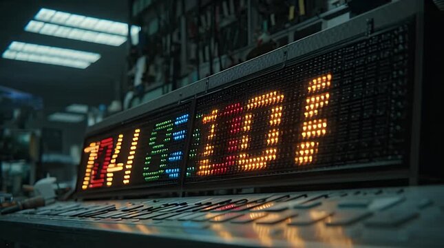 Mechanical Airport Departure Split Flap Board Flipping Video.
