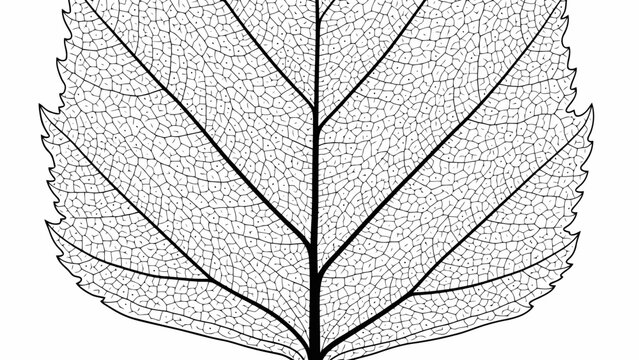 Detailed illustration of a leaf structure
