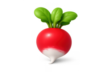 Minimalist radish icon design for digital art and graphic projects