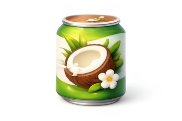Tropical coconut milk icon design for food and beverage branding