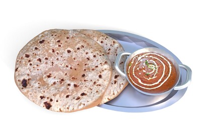 bread and spice paneer in tray