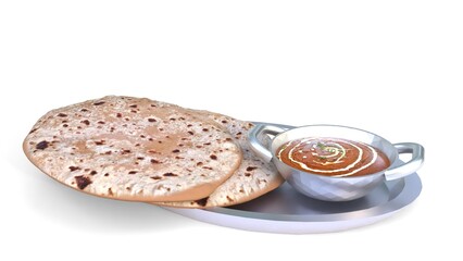 bread and spice paneer in tray