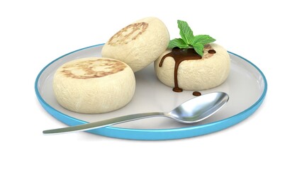 bread decorated on plate