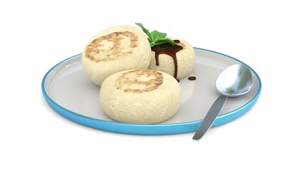 bread decorated on plate