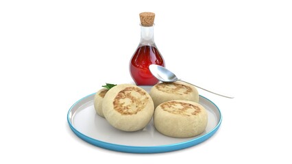 breads and red sauce bottle