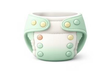 Cute eco-friendly diaper icon for baby care designs