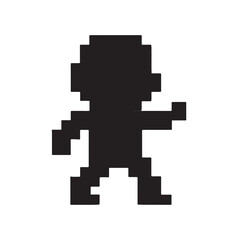 Fototapeta premium pixel character on white