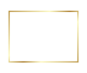 gold frame isolated on transparent background
