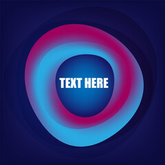 Abstract background with blue and pink rings gradient