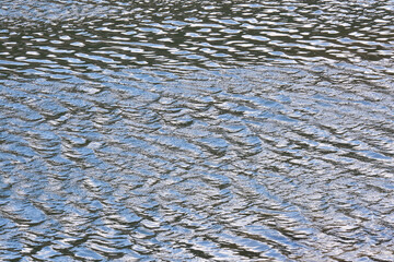 穏やかな川の流れの小波