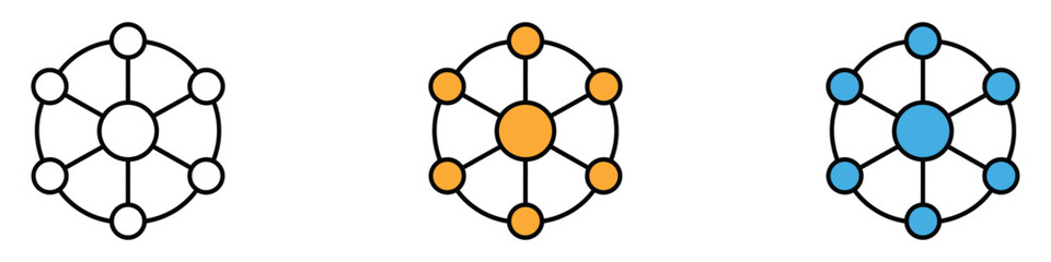 Dependency icon vector. network diagram symbol. vector illustration.