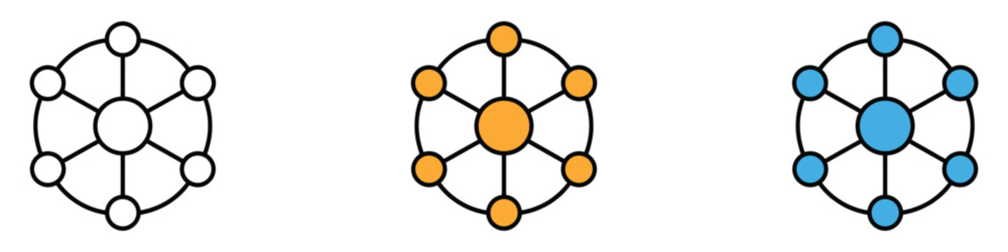 Dependency icon vector. network diagram symbol. vector illustration.