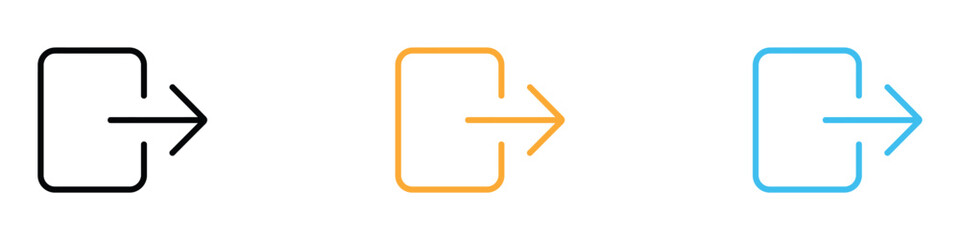 Log out icon vector. share and export symbol. vector illustration.