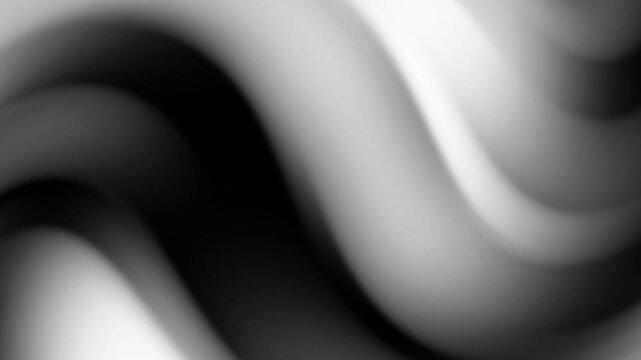 Black white gradient abstract grayscale background with wavy lines, smooth transitions. Suitable for modern design projects, backgrounds, presentations, and digital art.

