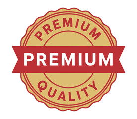 Obraz premium Premium quality seal emblem features gold and red layered circles with a.